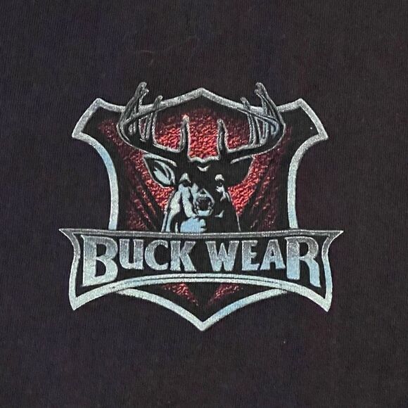 Buck Wear ‘The Bass Fell Off!’ Front & Back Black Graphic Tee Shirt / Size M - Picture 3 of 5